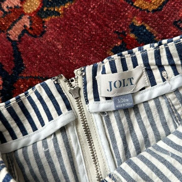 Jolt Navy & White Striped Jean Skirt Size 3 3/26 - Picture 4 of 4